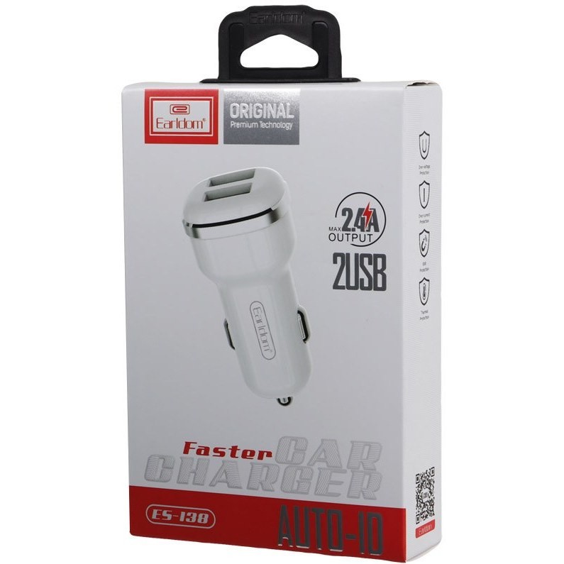 شارژر فندکی ارلدام مدل ES-138 به همراه کابل تبدیل USB-C