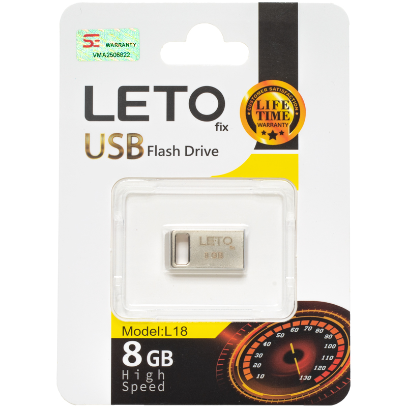 فلش مموری Leto Fix مدل L10  ظرفیت 8GB - نقره ای