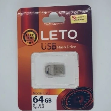 فلش مموری Leto Fix مدل L20 ظرفیت 64GB - نقره ای
