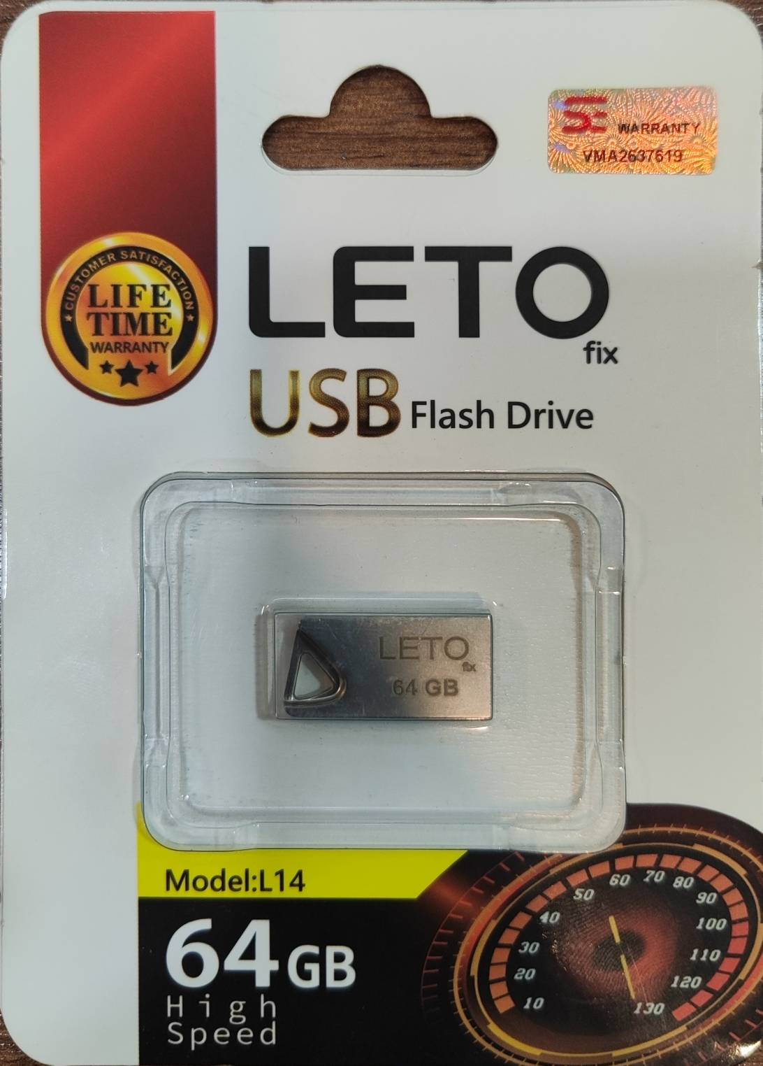 فلش مموری Leto Fix مدل L14 ظرفیت 64GB - نقره ای