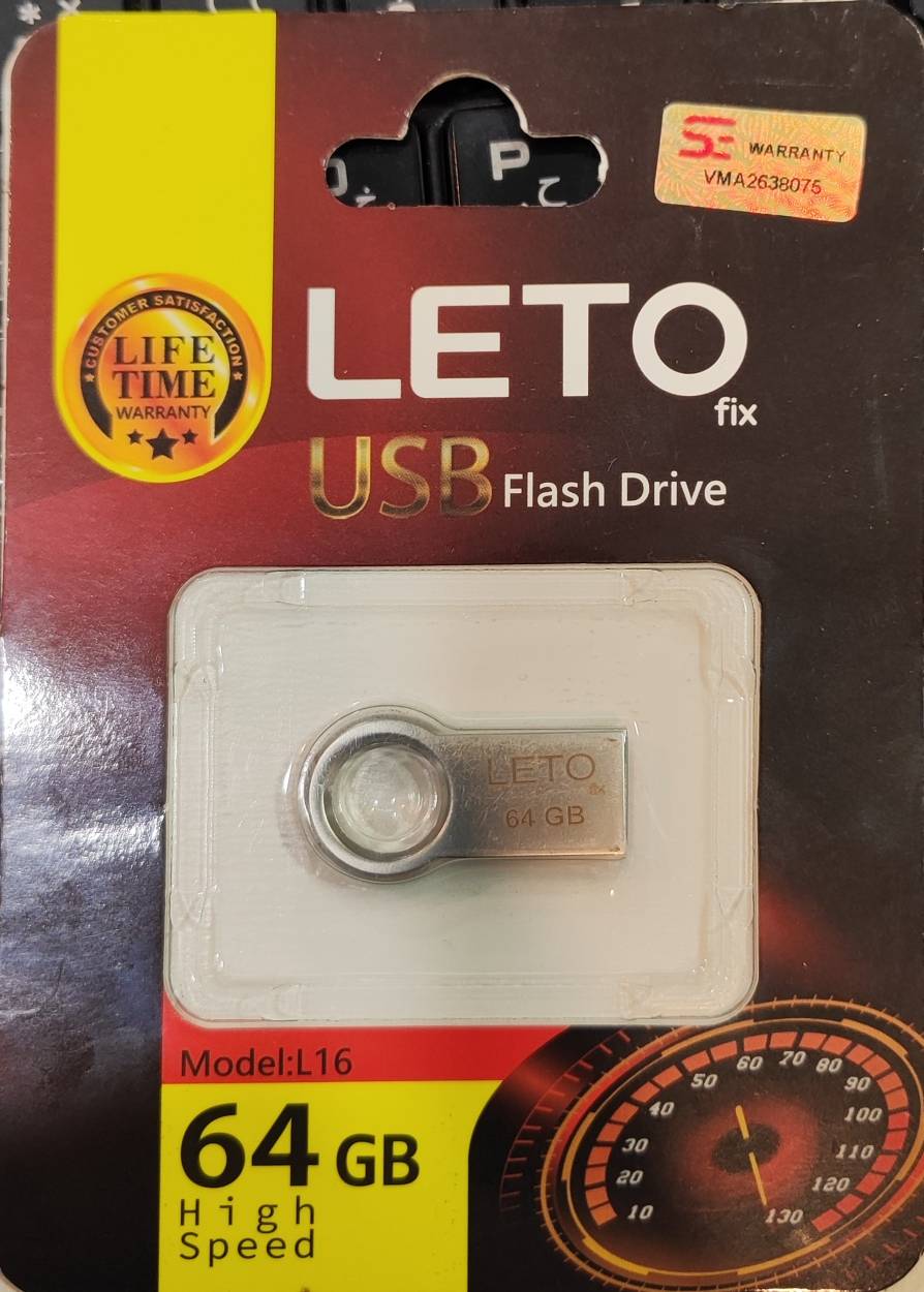 فلش مموری Leto Fix مدل L18 ظرفیت 64GB - نقره ای