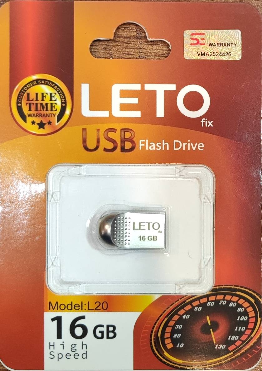 فلش مموری Leto Fix مدل L20 ظرفیت 16GB - نقره ای