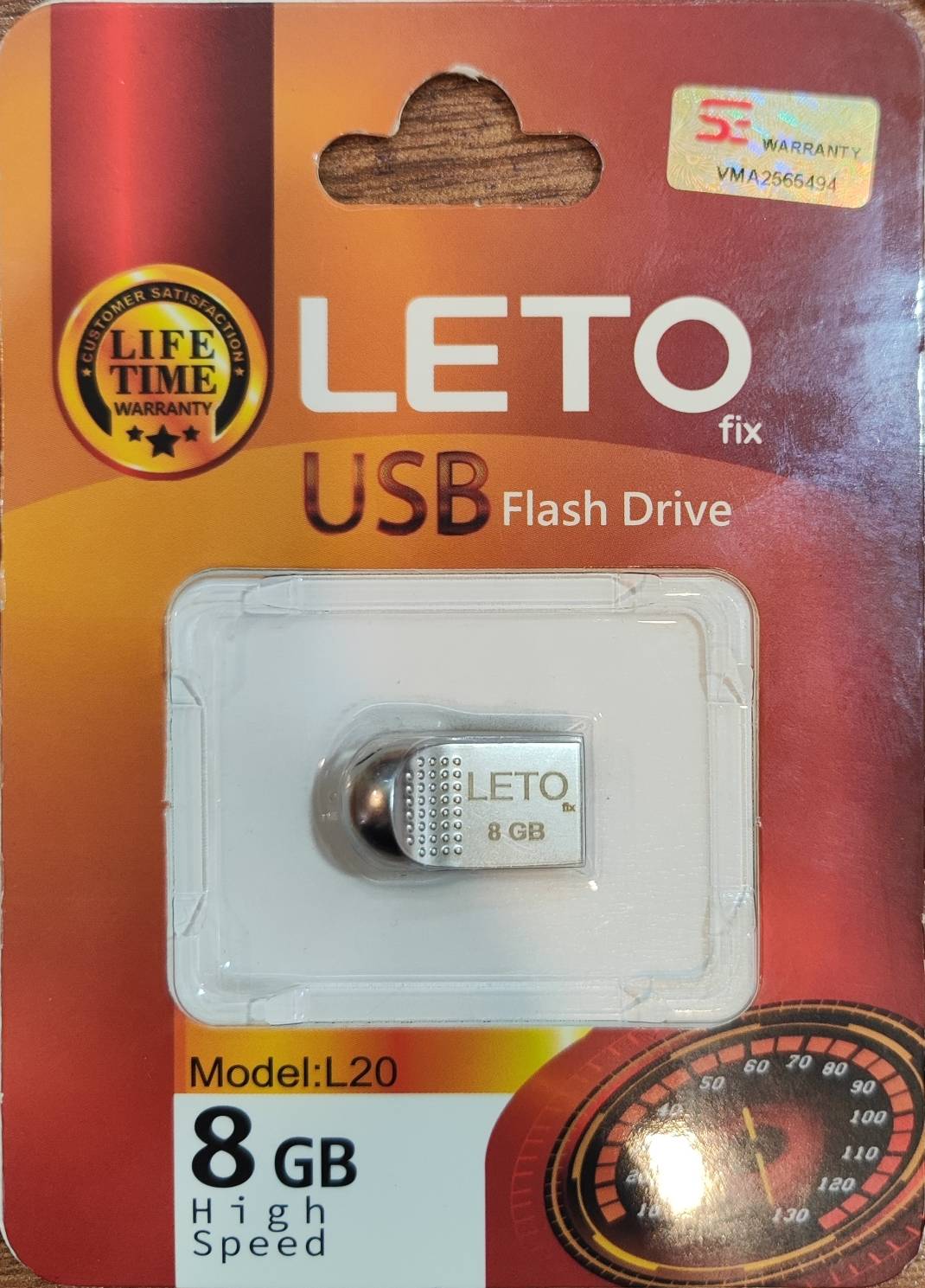 فلش مموری Leto Fix مدل L20 ظرفیت 8GB - نقره ای
